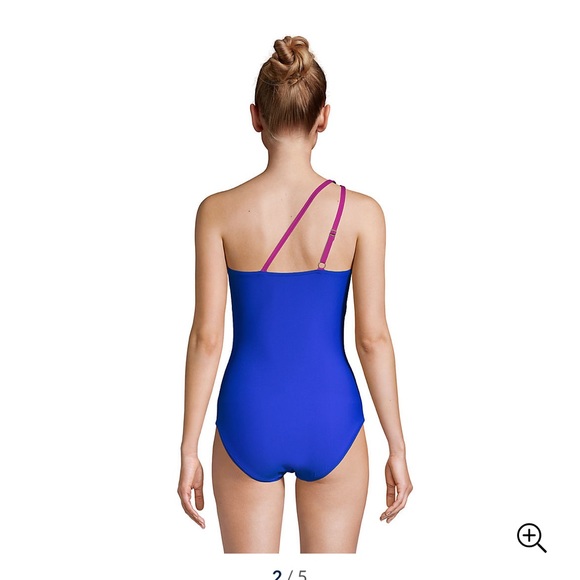 NWT Lands’ End Tummy Control Two Tone One Piece Bathing Suit 20W - Picture 3 of 8